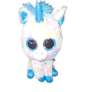 Ty Beanie Boos Blitz Unicorn Pastel Rainbow Sparkle Eye Plush Stuffed Animal Toy
